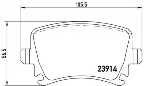 P85095 BREMBO Тормозные колодки задние AUDI/SEAT/SKODA/VW/VW (FAW)