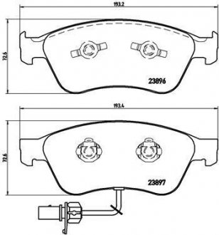 P 85 102 BREMBO Тормозные колодки дисковые, к-кт.