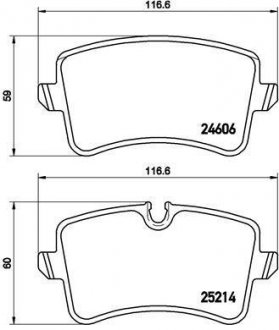 P 85 117 BREMBO Колодки торм.зад.