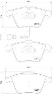 P85129 BREMBO Тормозные колодки дисковые, к-кт.