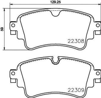 P85154 BREMBO Комплект гальмівних колодок с 4 шт. дисків