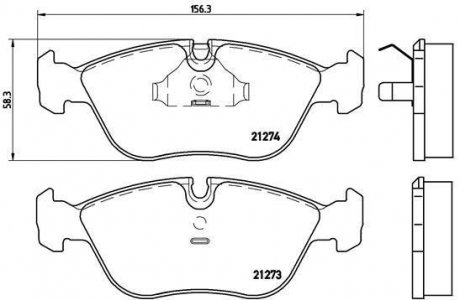 Тормозные колодки дисковые, к-кт. BREMBO P 86 013 (фото 1)