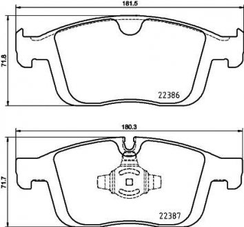 P86026 BREMBO Комплект тормозных колодок