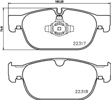 P86027 BREMBO Комплект гальмівних колодок с 4 шт. дисків