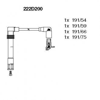 222D200 BREMI Комплект проводов зажигания