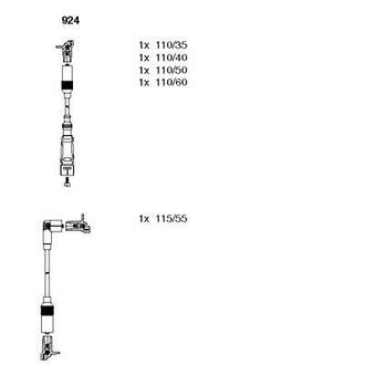 924 BREMI Комплект проводів VW Golf/Polo 1,8 91-00