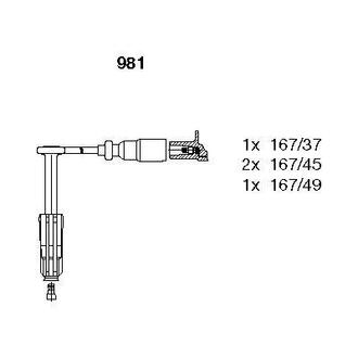 981 BREMI Комплект проводів MERCEDES W202 1,8-2,0 93-00