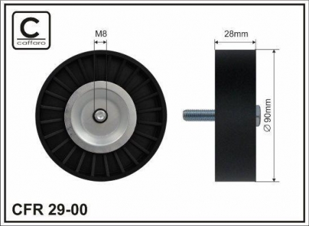 29-00 CAFFARO Ролик направляющий Mercedes C-Class M271 00-