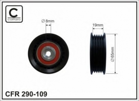 290-109 CAFFARO 65x8x19,5 Ролiк промiжний DB Vaneo 1.7 CDI 02.02-