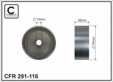 291-116 CAFFARO Ролик натяжний Hyundai ix35, Sonata, KIA Carens III, Magentis, 2.0/2.4, 01.05-