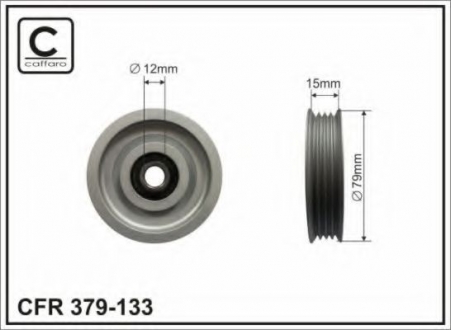 379-133 CAFFARO 79x12x15 Ролик направляючий Nissan Navara 2.5DCI 05.05-