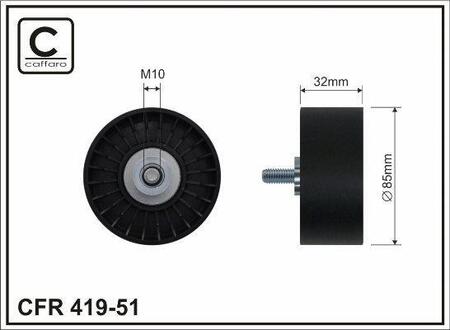 41951 CAFFARO Rolka 85x10x32 plastik