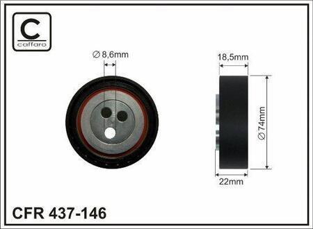 437146 CAFFARO Rolka 74x8,6x18 plastik