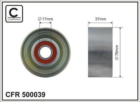 500039 CAFFARO Rolka 75x17x33,5 metal