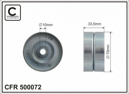 500072 CAFFARO Натяжной ролик 70x10x33.5