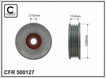 500127 CAFFARO Натяжной ролик 68x12x15,5 metal