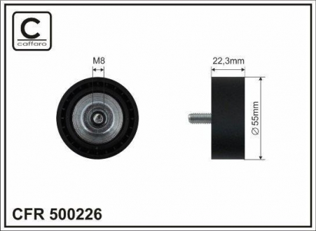 500226 CAFFARO Deflection pulley