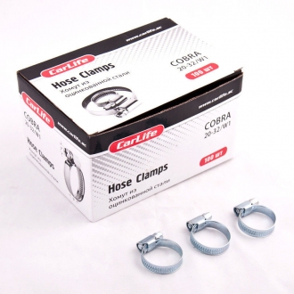 HC020-32 CarLife Хомут оцинкованный CARLIFE 20-32 мм