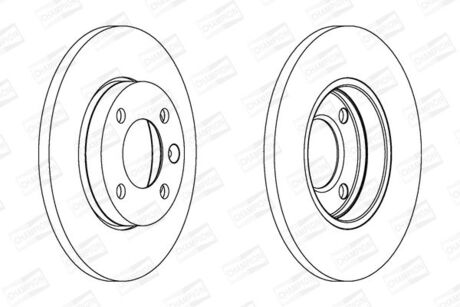 561141CH CHAMPION CHAMPION VW Диск тормозной передн.Audi 80,Golf I,II,III,Passat,Vento