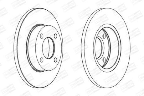 561238CH CHAMPION CHAMPION VW Диск тормозной передн.Audi 80,100 76-91