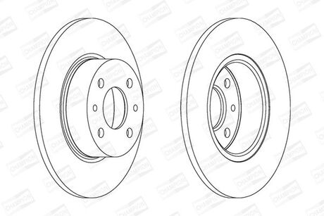 561329CH CHAMPION CHAMPION FIAT Диск тормозной задний Bravo II,Croma,Multipla,Alfa Romeo 164,Lancia