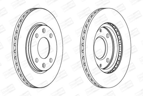 561409CH CHAMPION CHAMPION PEUGEOT Диск тормозной передний 206 98- (247*20,5)