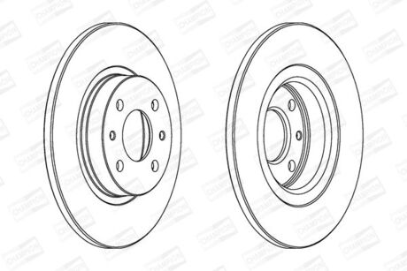 FIAT Диск тормозной передний Alfa Romeo 145/146,Bravo,Tempra,Panda 03-,Marea,Punto,Lancia CHAMPION 561469CH