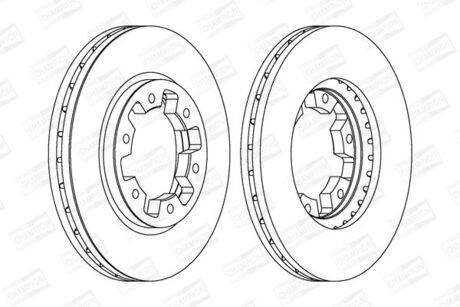 561523CH CHAMPION CHAMPION NISSAN Диск тормозной передн.Ford Maverick,Terrano