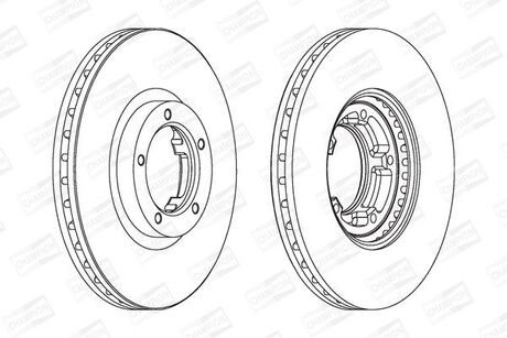 FORD Диск тормозной передн.(вент.)Transit 91-(254*24) CHAMPION 561624CH