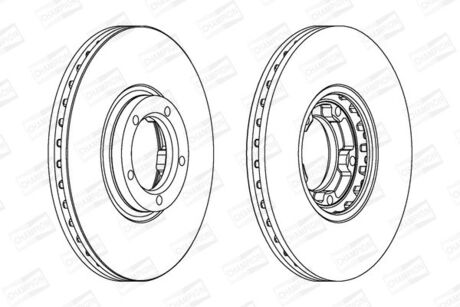 561625CH CHAMPION CHAMPION FORD Диск тормозной передний Transit 94-