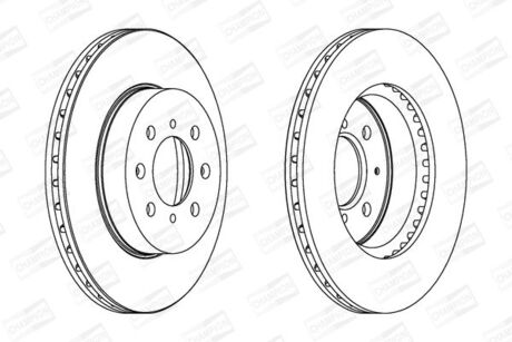 561630CH CHAMPION CHAMPION HONDA Диск тормозной передний (262mm)Civic 94-,CRX,Rover