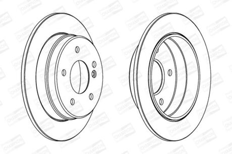 561698CH CHAMPION Диск тормозной mb c-class задн. (пр-во champion)
