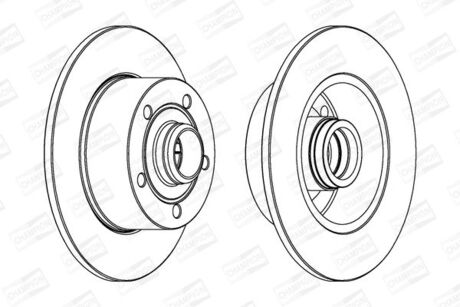 561982CH-1 CHAMPION Диск тормозной audi a4 задн. (пр-во champion)