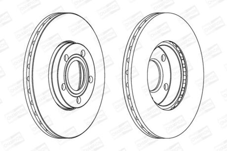 562052CH CHAMPION CHAMPION VW Диск тормозной перед. (вентил.) Passat 96-