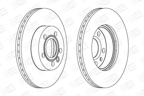 562080CH CHAMPION CHAMPION VW Диск тормозной передний вентил.(280мм) T4 96-