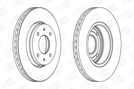 562088CH CHAMPION CHAMPION MITSUBISHI Диск тормозной передн.Volvo S40,Carisma 98-