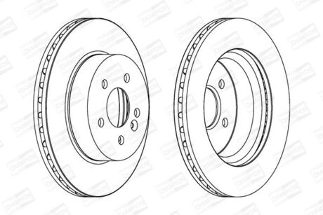 562099CH CHAMPION CHAMPION DB Диск тормозной передн. (вентил.) W163 (ML-klasse)