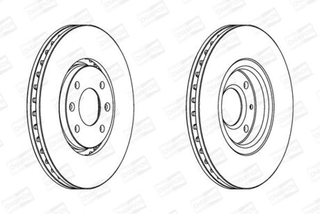 CITROEN Диск тормозной передн. C5 I,II,Xantia 2.0/2.0T/1.9TDI/2.0HDI 98- CHAMPION 562131CH