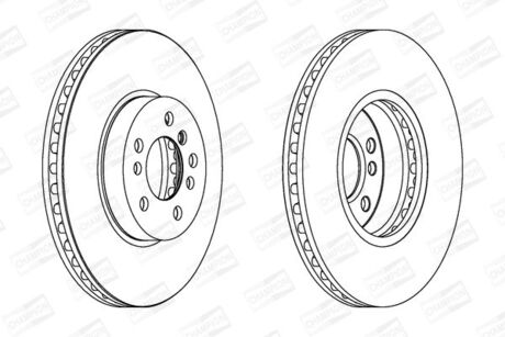 562134CH-1 CHAMPION CHAMPION BMW Диск тормозной передн.X5 E53 00-