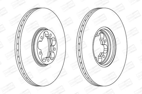 562140CH CHAMPION CHAMPION FORD Диск тормозной передний Transit 00-