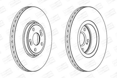 562187CH-1 CHAMPION CHAMPION RENAULT Диск тормозной передн. Espace IV,Vel Satis 06-