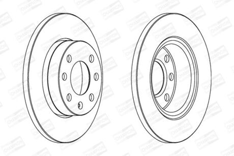 562195CH CHAMPION CHAMPION OPEL Диск тормозной передн.Corsa C 00-