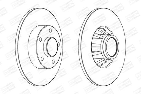 562211CH-1 CHAMPION Диск тормозной nissan, opel, renault, задн. (пр-во champion)