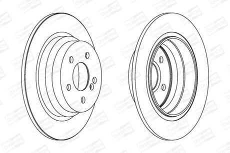 562213CH CHAMPION Диск тормозной MB CLASSE E (W211) E200 E320 2002- задн. (пр-во CHAMPION)