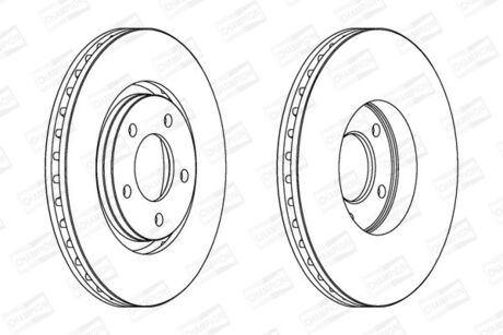 562292CH CHAMPION CHAMPION CHRYSLER Диск тормозной передн.&quot;16&quot; Voyager 00 -