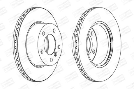 562313CH CHAMPION CHAMPION BMW Диск тормозной передний.1 E87,F20/21,2 F22 10-