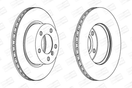 562317CH CHAMPION CHAMPION BMW Диск тормозной передний E81/E87/E88/E90 05-