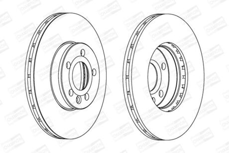 562382CH CHAMPION CHAMPION VW Диск тормозной передний Sharan,T4,Ford Galaxy,Seat Alhambra