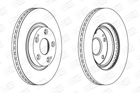 562430CH CHAMPION CHAMPION TOYOTA Диск тормозной передн. Avensis 05-, Corolla 04-