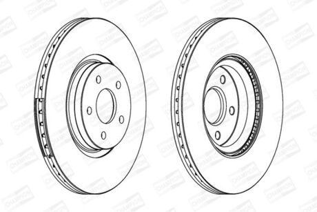 562434CH-1 CHAMPION CHAMPION VOLVO Диск тормозной передн.&quot;17&quot; C70,S40 II,V50 04-